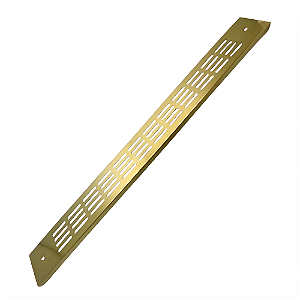 Grade de Ventilação Sevilha Dourada Fosca em Aço Inox de Embutir