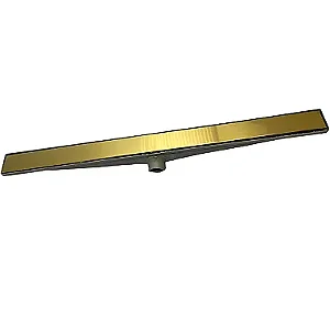 Ralo Linear Oculto Dourado 70cm Com tampa Aço Inox Fineza