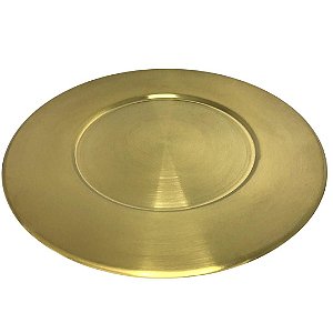 Sousplat Dourado de Aço Inox 2 peças  - By Fineza