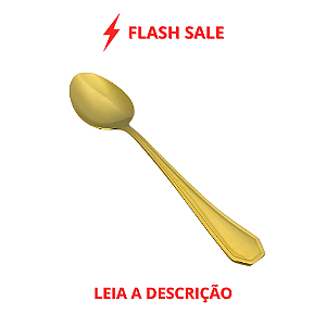 Colher de Arroz Victoria Dourada em Aço Inox