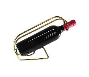 Suporte para Garrafa de Vinho – Dourado By Fineza