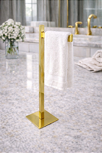 Toalheiro Haia Dourado em Aço Inox