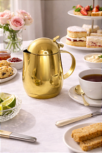 Bule Vienna Dourado em Aço Inox 500ml