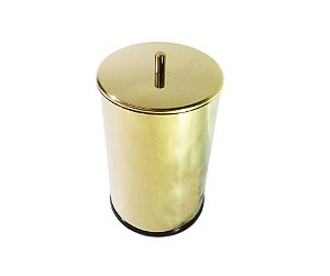 Lixeira Dourada com tampa em aço Inox 7,8L – By Fineza