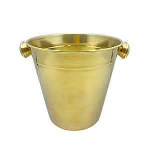 Balde de Gelo Lena Dourado em Aço Inox 1,2L