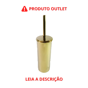 Escova Sanitária Ramona Dourada em Aço Inox OUTLET