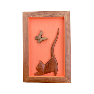 Quadro Gatinho Laranja (30x20cm)