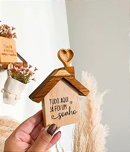 Casinha com Colher Coração - Bambu