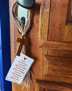 Pingente Cruz - Oração Casa