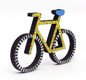 Bike 15 cm Bolinha (Fundo Amarelo)