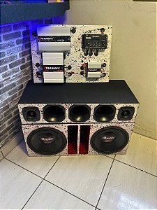 SOM COMPLETO 3 VIAS - 2 ALTO FALANTES MASTER 620S 2 DRIVE D200X JBL/ 2 TWITTER ST200 JBL E PAINEL DE MÓDULOS FULL TARAMPS