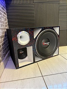 CAIXA TRIO COM ALTO FALANTE TARAMPS DE 15" SL1K6 800 RMS MÉDIO MB400S TARAMPS E DRIVE Ti JBL D220