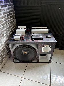 BOB TRIO AUTOMOTIVO E RESIDENCIAL EROS 15' MB 600 RMS + MÉDIO TARAMPS MB400S + Ti EAP + PAINEL FULL TARAMPS