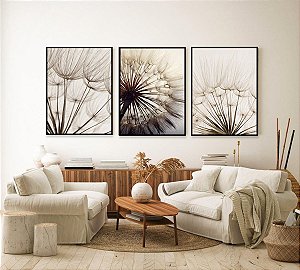 Quadro Decorativo Dente de Leão Neutro