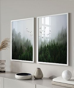 Dois Quadros - Floresta e Neblina