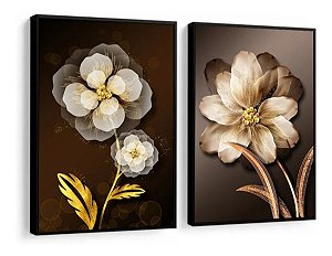 Dois Quadros - Flores Neutra