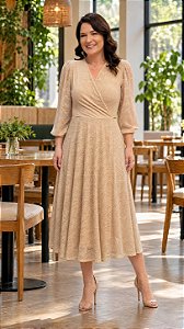Vestido Renda Transpassado