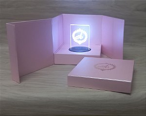 Caixa com Luminária Led personalizada em acrílico