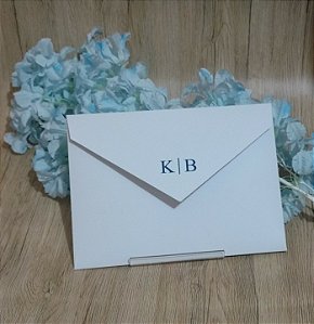Envelope Branco com iniciais/Brasão dos nomes
