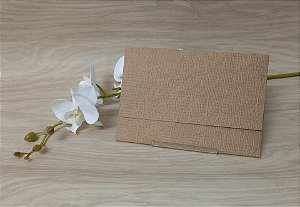 Envelope Aba reta em papel Kraft Linhão