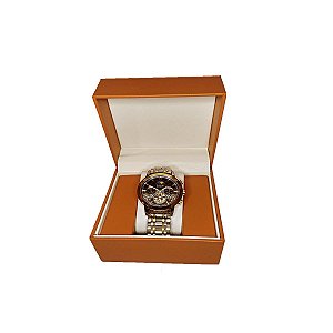 Relógio Masculino Dourado Lançamento Luxo Lige