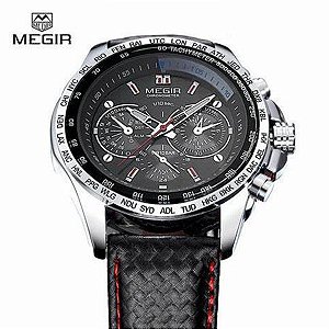 Relógio De Luxo Megir Modelo Executivo +caixa Envio Imediato