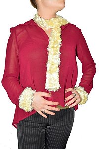 Cachecol e Punho Amarela