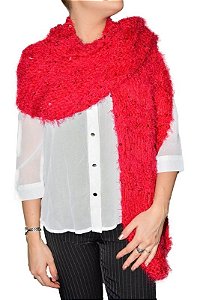 Cachecol Vermelho Brilhante