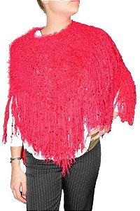 Xale Vermelho com Paetê.  VENDIDO