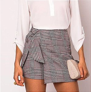 Conjunto de Short Saia Xadrez - Comprar em Mohana Modas