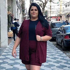 Short Plus Size Colorido em Neoprene Best Size - E-commerce