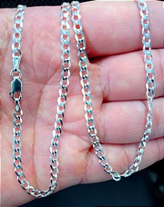 Corrente De Prata Masculina Grumet 60 Cm – Joia em Prata 925 de Qualidade