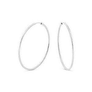 Argola De Prata Fio Redondo 6,0 Cm – Joia em Prata 925 de Qualidade