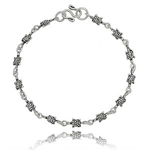 Pulseira De Prata Mini Tartarugas – Joia em Prata 925 de Qualidade