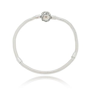 Pulseira De Prata Para Berloques Fecho Redondo 17 Cm – Joia em Prata 925 de Qualidade