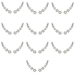 KIT 10 BRINCOS EAR CUFF ESTRELA DE PRATA