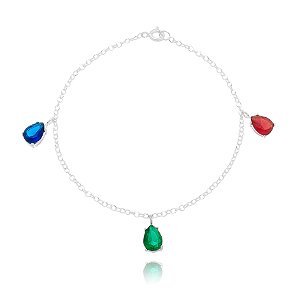 PULSEIRA DE PRATA MULTI COLORS