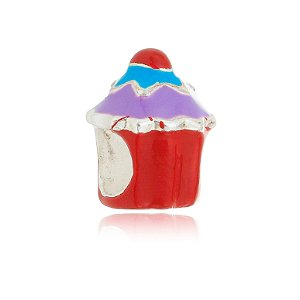 BERLOQUE DE PRATA CUPCAKE MORANGO