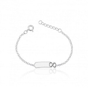 PULSEIRA DE PRATA INFANTIL INFINITO