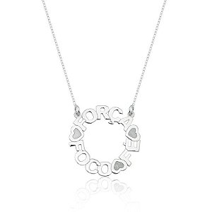 Colar De Prata Mandala Foco, Força E Fé – Joia em Prata 925 de Qualidade