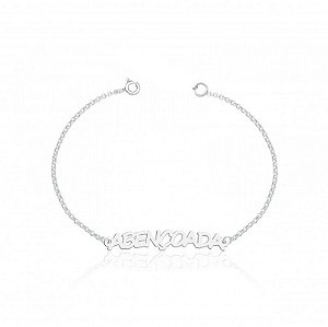 Pulseira De Prata Manuscrita Abençoada – Joia em Prata 925 de Qualidade