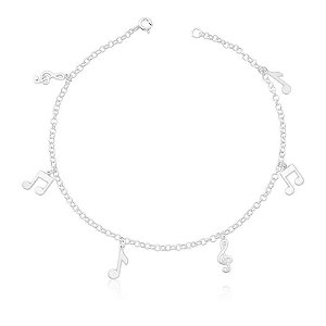 Pulseira De Prata 6 Notas Musicais – Joia em Prata 925 de Qualidade