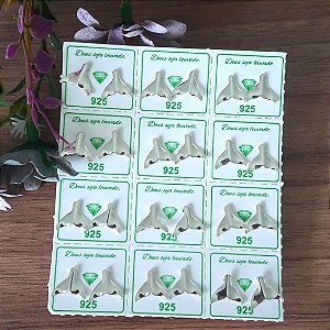 KIT 12 BRINCOS DE PRATA RABO DE BALEIA