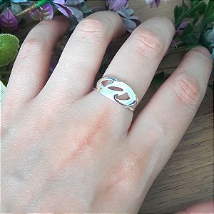 Anel De Prata Lisa Vazado – Joia em Prata 925 de Qualidade
