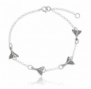 Pulseira De Prata Elos E Rabo De Sereia – Joia em Prata 925 de Qualidade