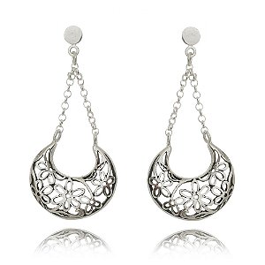 Brinco De Prata De Bali Pendulo Majestic – Joia em Prata 925 de Qualidade