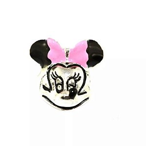 Berloque De Prata Minnie Resinada – Joia em Prata 925 de Qualidade