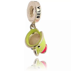 Berloque De Prata Xícara Chip - A Bela E A Fera – Joia em Prata 925 de Qualidade