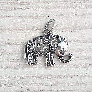 PINGENTE PRATA DE BALI ELEFANTE