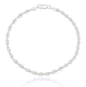 PULSEIRA DE PRATA SINGAPURA 19 CM